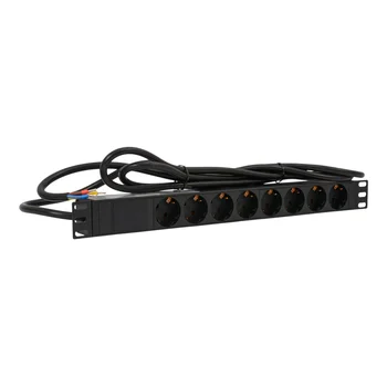 Блок розеток серии SNR-PDU с локальным измерением на 8хSchuko, шнур питания 3м 3x2.5мм² без вилки, 230В, 16A